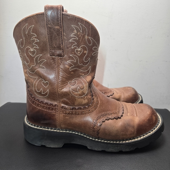 Ariat Fatbaby Western Boot 9B Women's Brown Leather Country - Picture 4 of 12